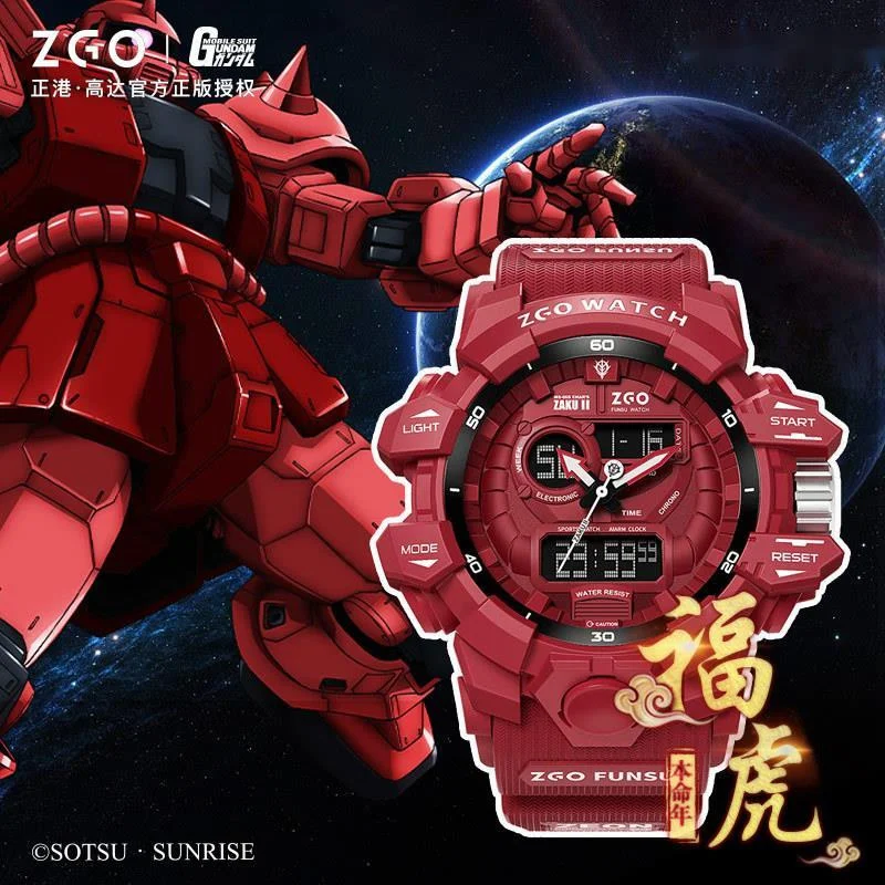 Electronic Gundam Watch Mechanical Watch Luminous Sports Smart Waterproof Amuro Zaku Earth Federation Army Birthday Gift Boy