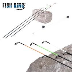 FISH KING 1set canna di alimentazione con punta superiore in vetro di carbonio/fibra M/L/H 30g-120g accessorio per canna da pesca alla carpa rotante