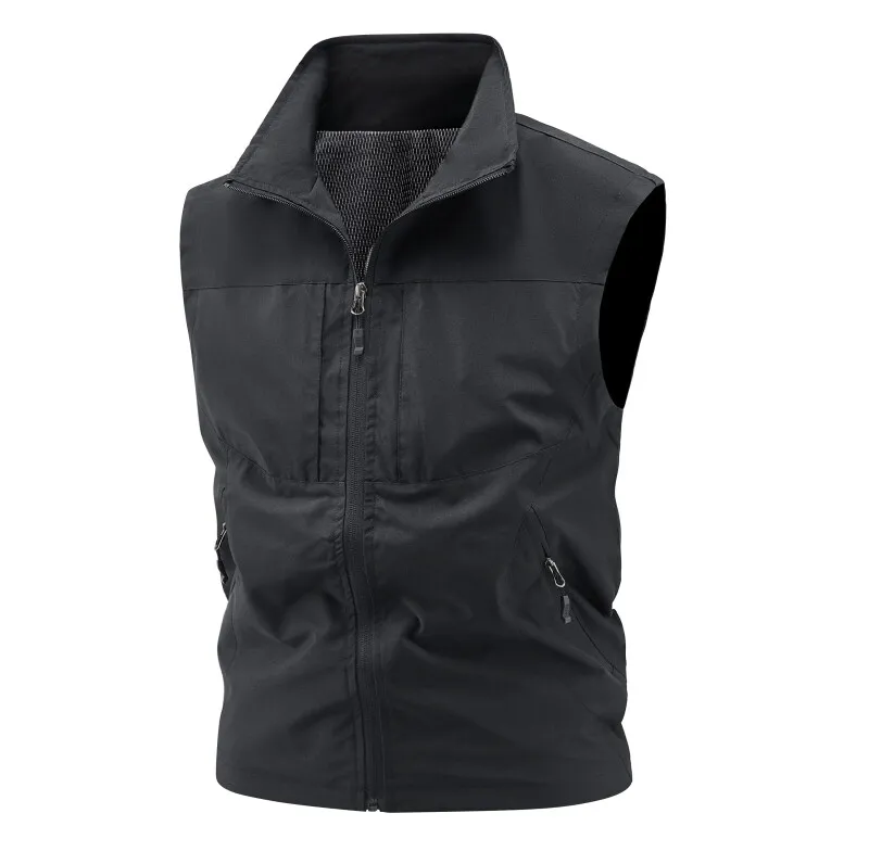 

Quick-Dry Hunting Zip Reversible Travel Vest Jacket with Multi Pockets Vests men Men’s Fishing Vest Outdoor Work
