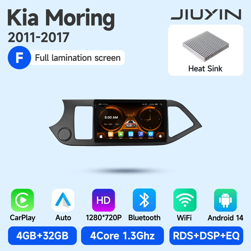 JIUYIN Android 15 Carplay Autoradio Multimidia Video Speler Voor KIA PICANTO Ochtend 2011-2016 Navigatie GPS IPS Head Unit