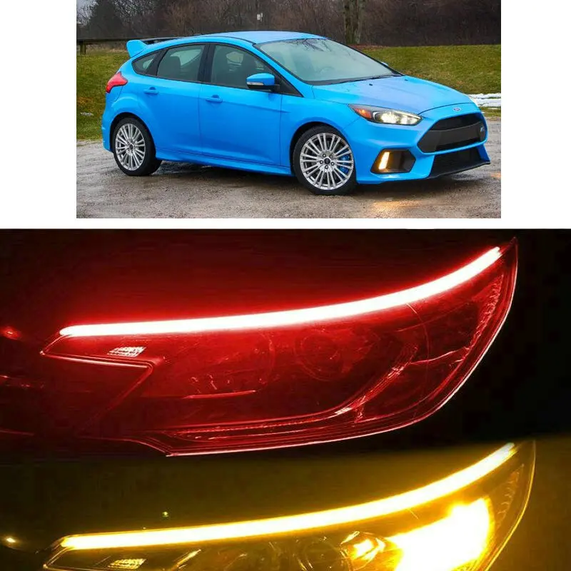 

30cm 45cm 60cm Startup Scan Flow turn signal Light For Ford Focus ST Fiesta ST kuga mondeo ecosport ranger mustang raptor f150