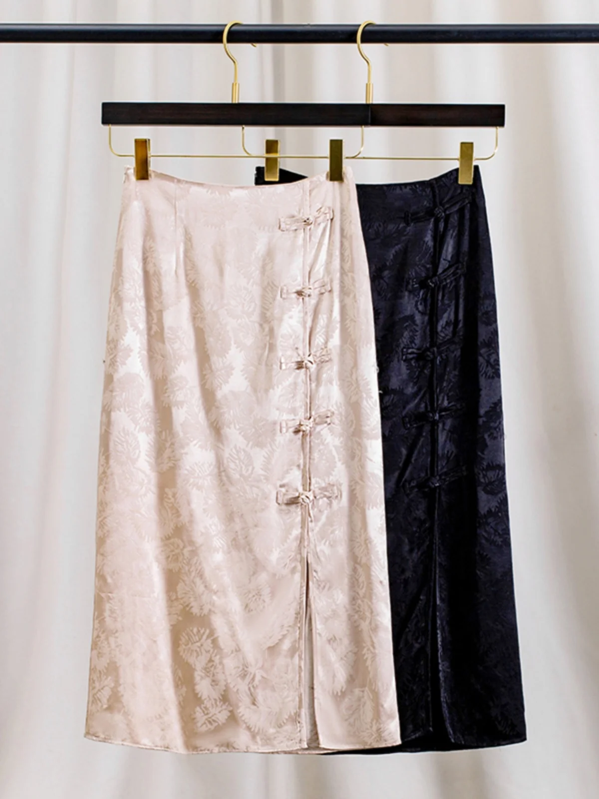 

Женская летняя юбка миди с высокой талией в китайском стиле, с цветочной вышивкой, прямого кроя, фасон «карандаш»