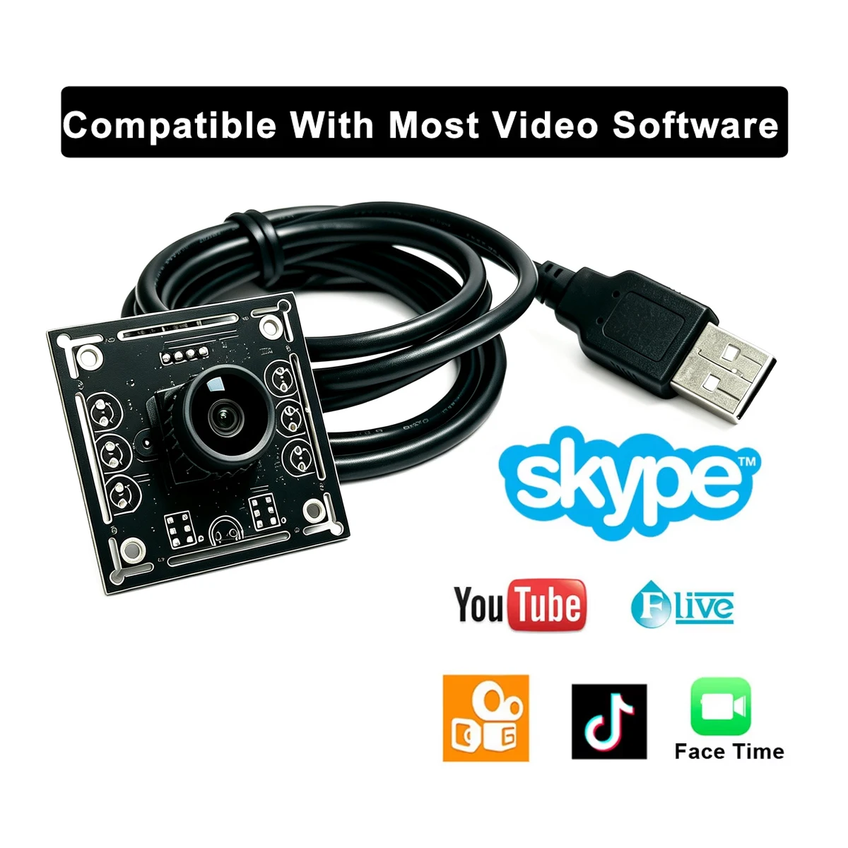 Industrial 5MP USB Camera Module IMX335 CMOS Sensor 90 Degree Low Light 30FPS MJPEG YUY2 UVC Plug and Play