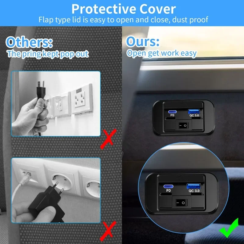 Chargeur de bus multi-appareils, chargeur rapide à triple port pour montre de tablette de téléphone