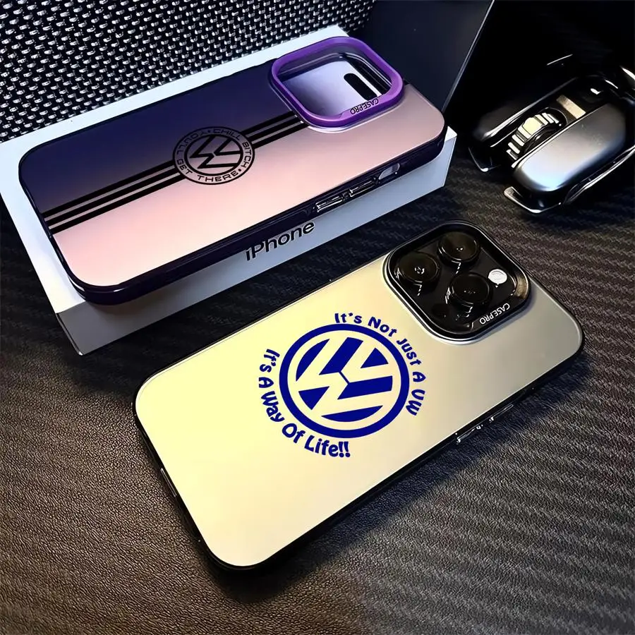 V-olks-wagen VW Car Phone Case for Apple iPhone 16 11 13 Pro 11 15 12 14 ProMax 15 14 16 12 Plus Funda Cover