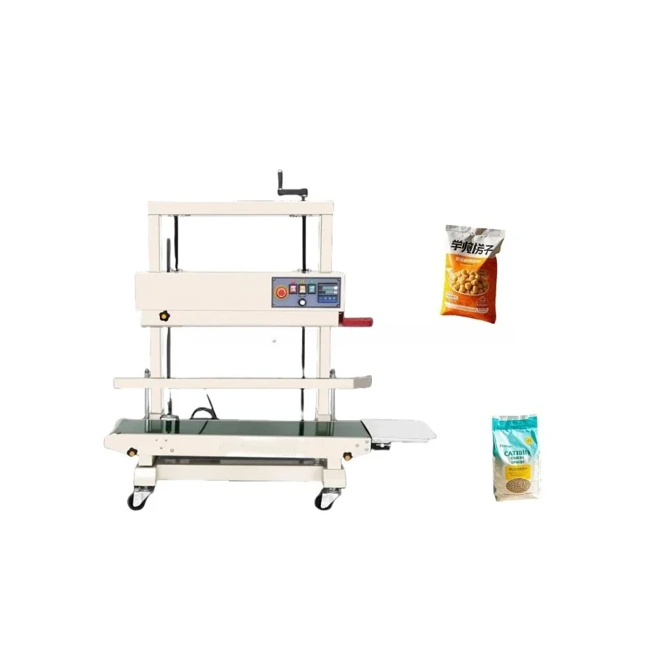 Continuous Band Big Bags Sealer Expire Date Coding Function Sealing Food Commercial Packaging Machine