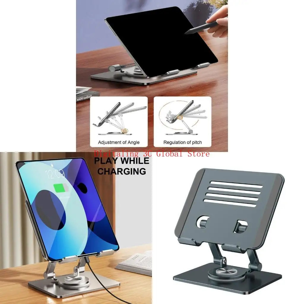 

Foldable 360 Degree Rotating Tablet Risers Tablet Holder Height Adjustable