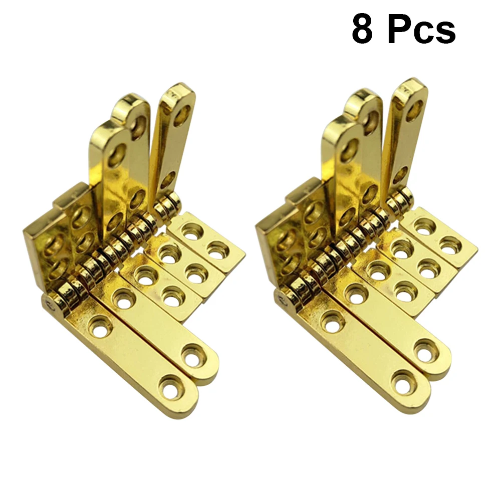 

8pcs Zinc Alloy Hinges Jewelry Box Hinges Wooden Box Accessories Durable Flexible For Small Projects Home Office Golden