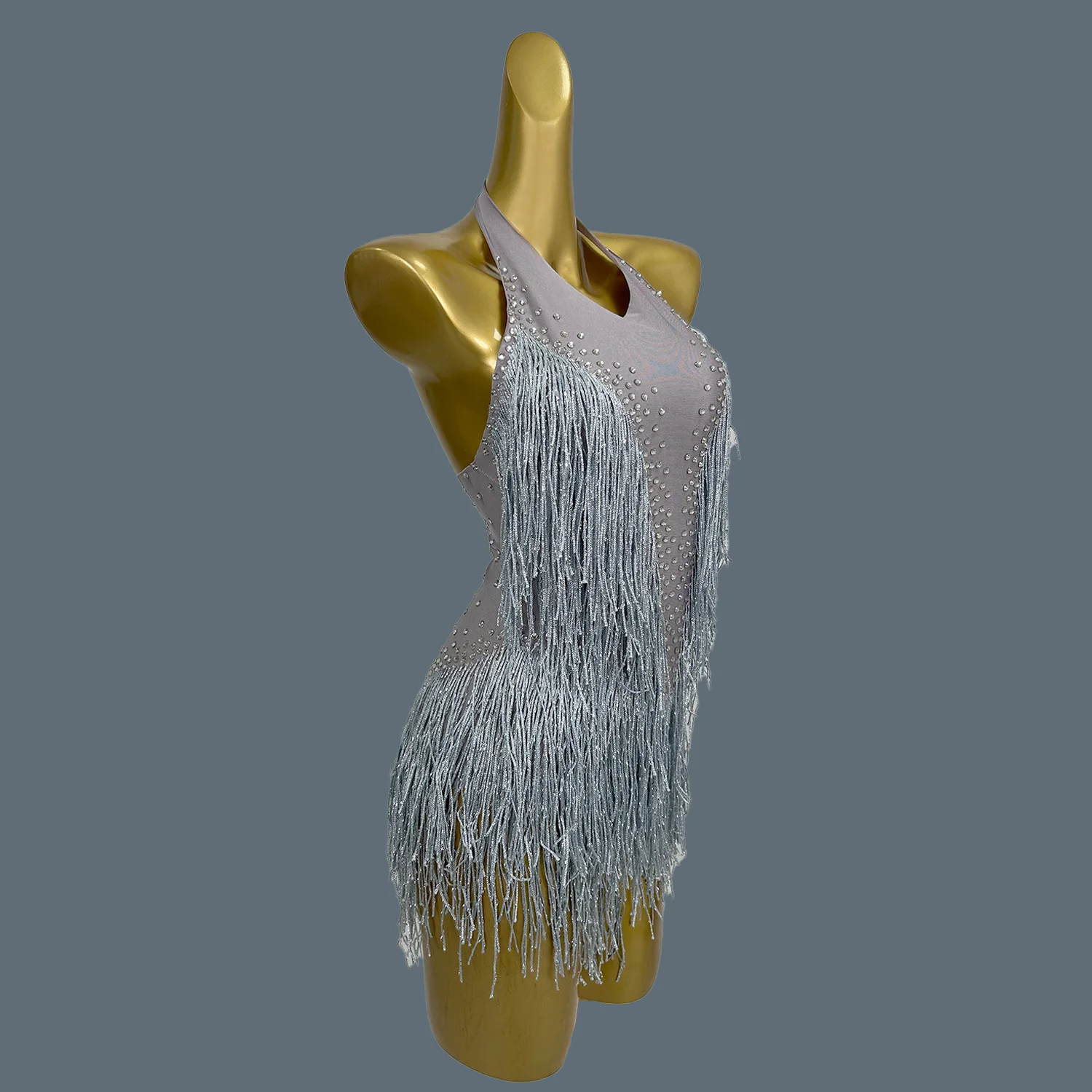 Classic Fringes Backless Elastic Bodysuit for Women Sexy Spandex Performance Dance Costume Nightclub Party Stage Wear Xinliusu