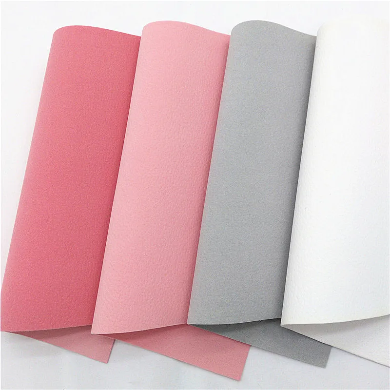 Thick Suede Synthetic Leather Sheets Color Matching Backing Faux Leather Fabric Sheets For Bows Bags Earrings DIY 21x29CM Q1512