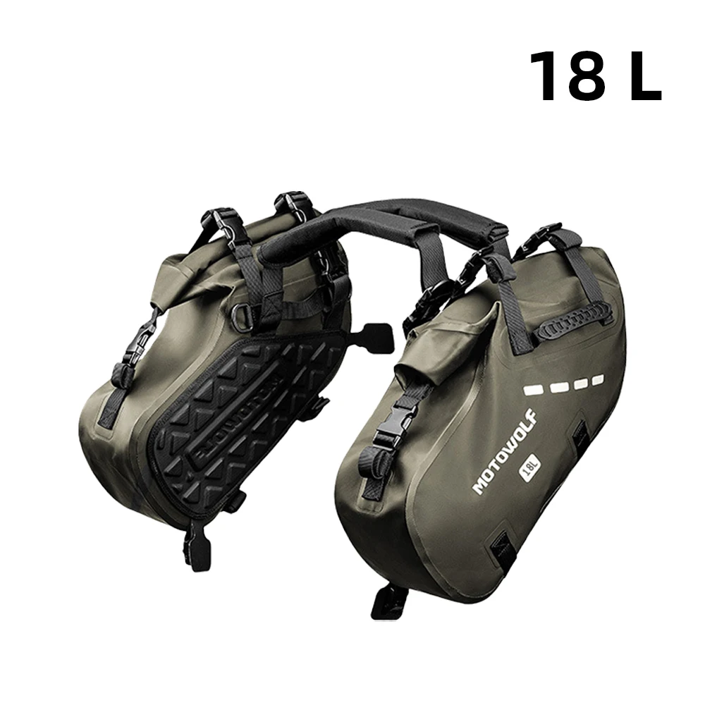 Waterdichte Motortas 18L 28L 48L Motorfiets Zadel Zijtas Grote Capaciteit Universal Fit Motorfiets Fietstas