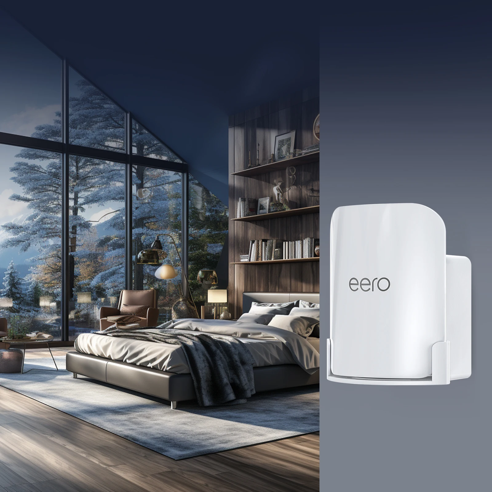 EDUP HY-WT1219-1 eero Pro 7 WiFi 7 라우터용 벽걸이, 케이블 정리 기능으로 공간 절약, 내구성 있고 설치가 간편한 키트
