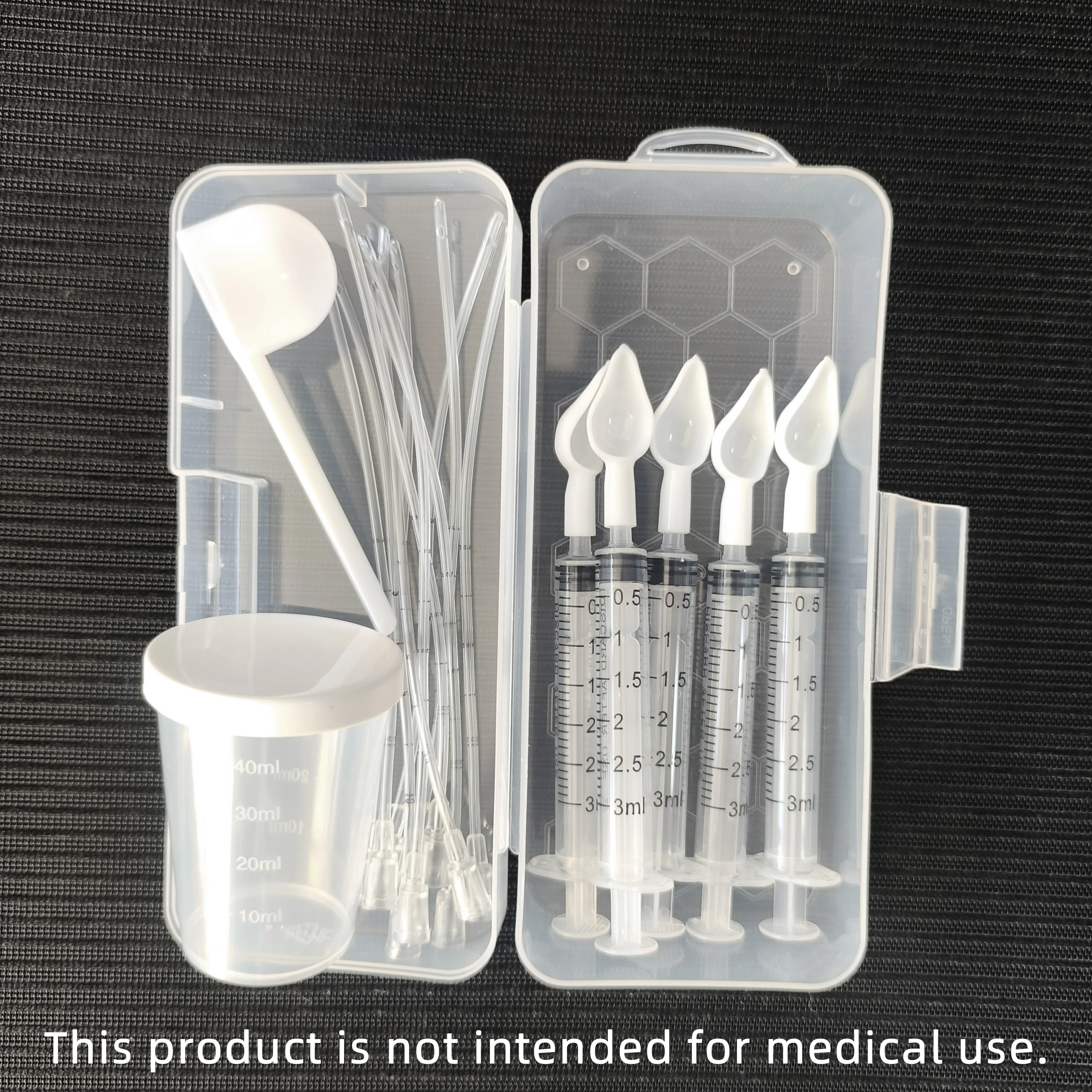 Bird Medication Feeding Set for Parrots, Includes 10 Tubes, 5 Syringes, Spoons, Measuring Cup & Box