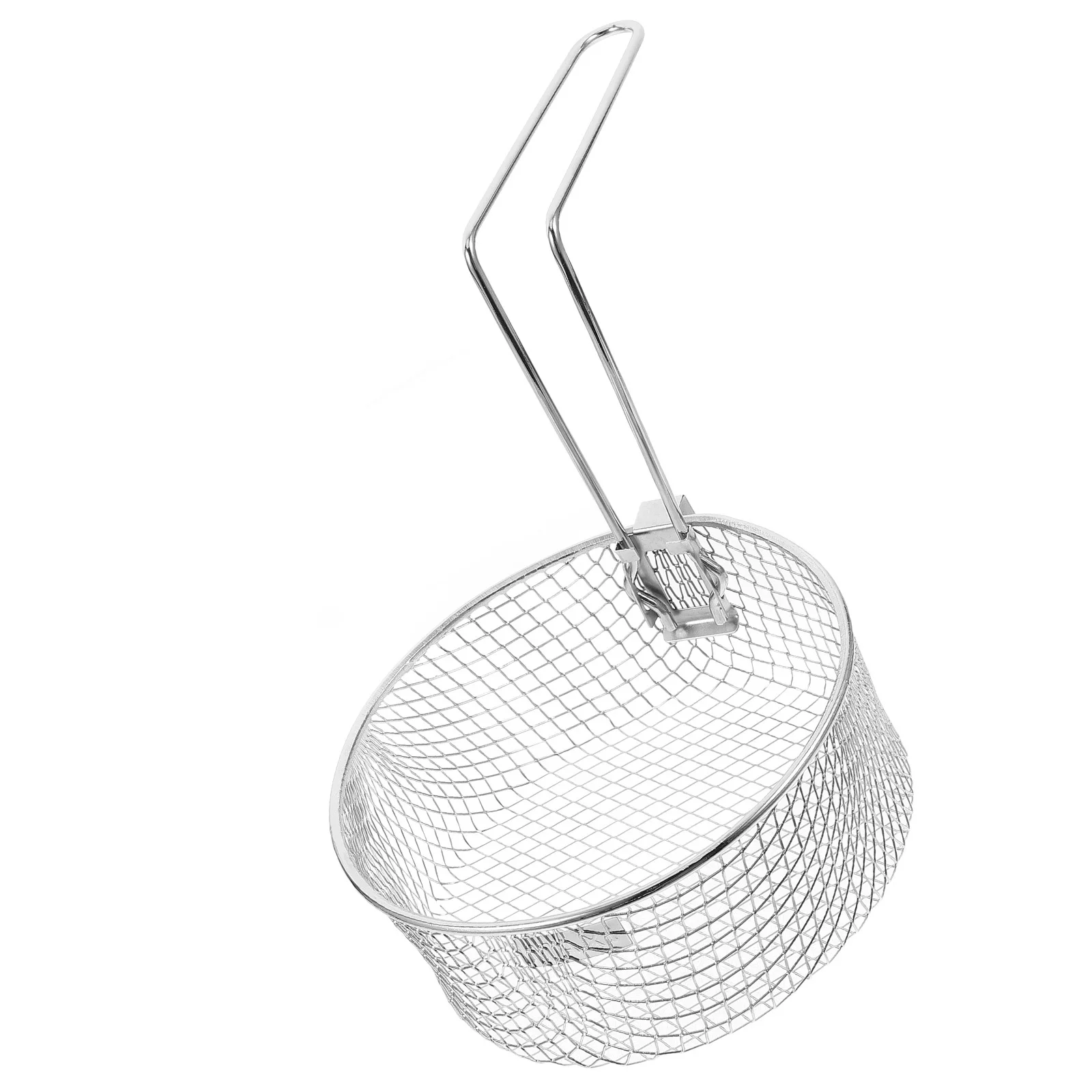 

1pcs Stainless Steel Frying Basket With Handle Large Capacity For Deep Fry Chips French Fries Snacks Oil Drainage Multipurpose