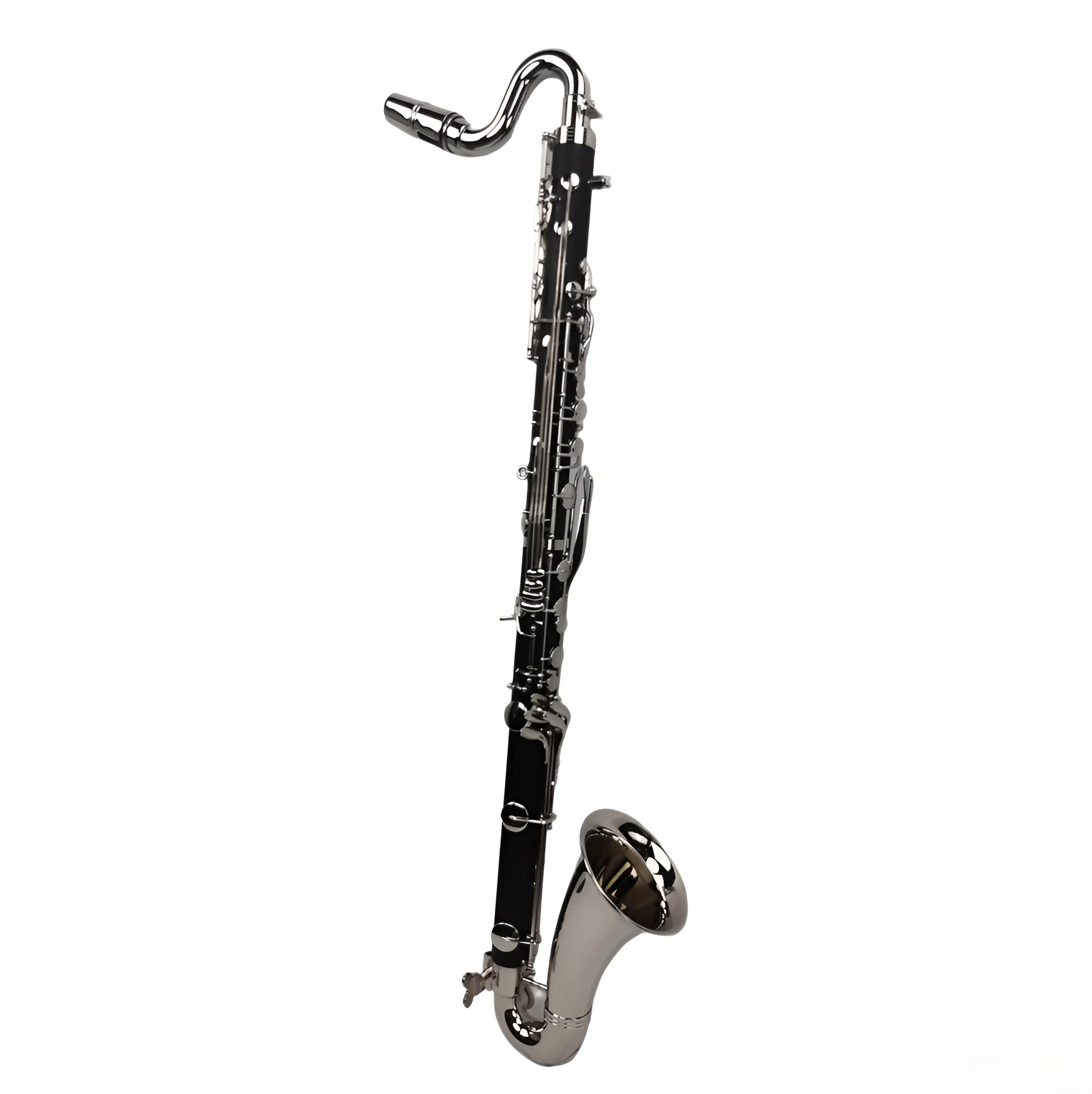 Eastern Music  High Grade  Keys Bass Clarinet for Type Nickel Plated Body Wood Texture Finish Performance
