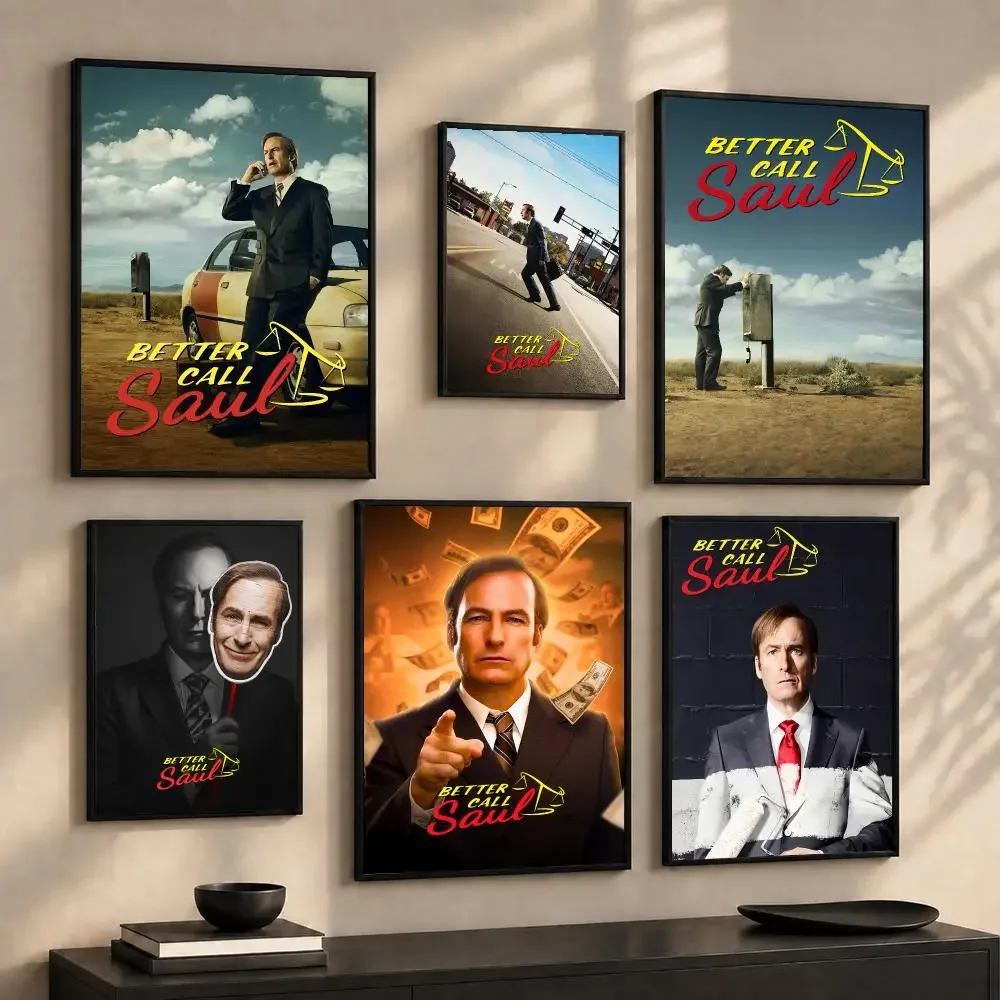 Classic Crime TV Show B-Better Call S-Saul Poster Wall Art Print Sticker for Bedroom Living Room Dorm Office Modern Home Decor