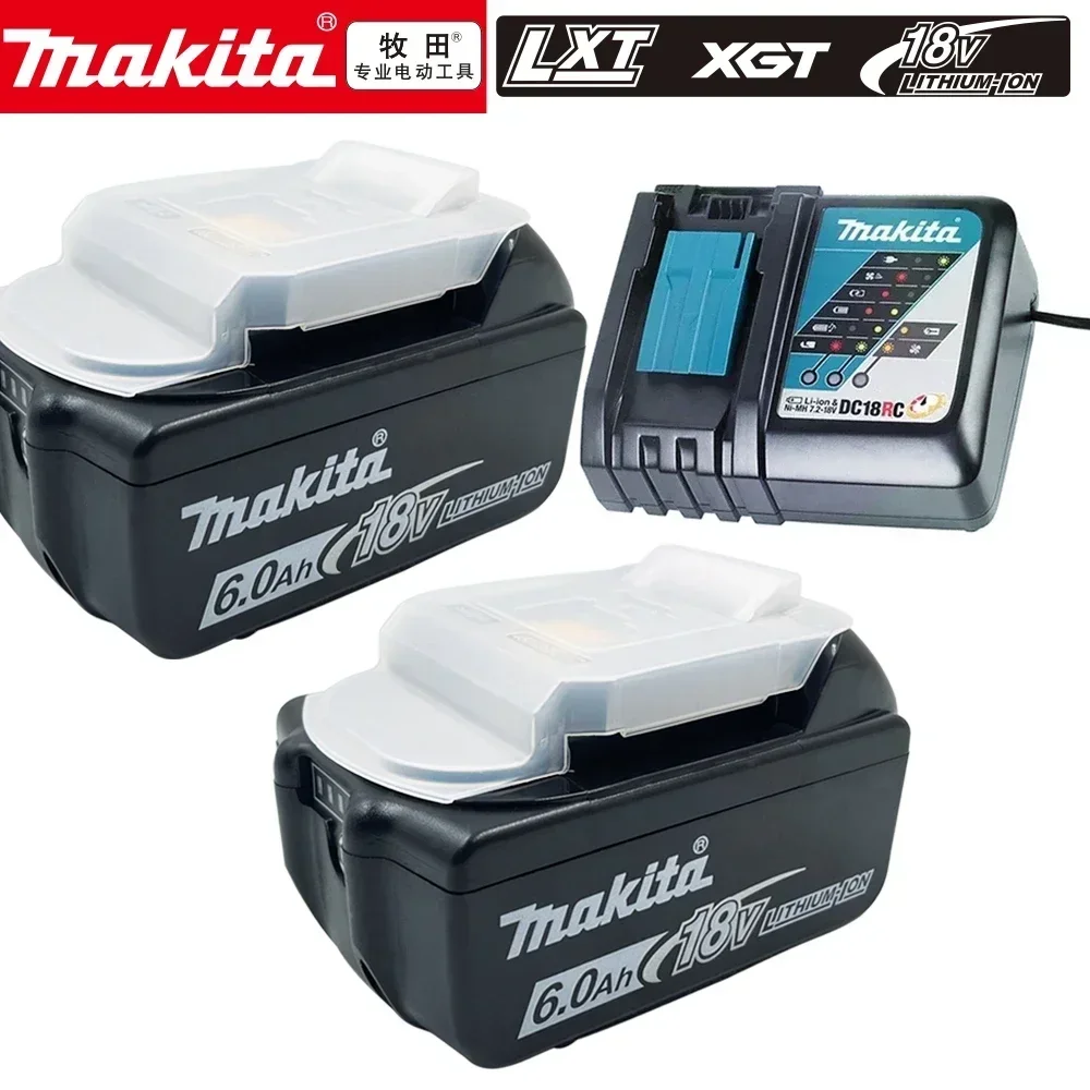 100% Original Makita 18V 6.0Ah Rechargeable Power Tool Battery For LXT BL1860B BL1860BL1850 BL1830 Replaceable LED Lithium-ion