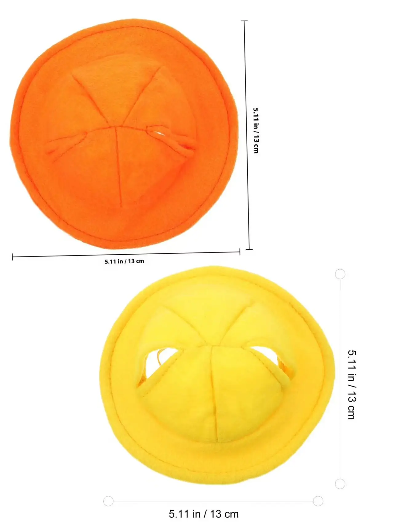 Small Pet Soft Felt Bucket Hat Adjustable Ear Hole Cap for Rabbit Guinea Pig Hamster Party Photo Costume Accessory, 2 Colors Opt view 2