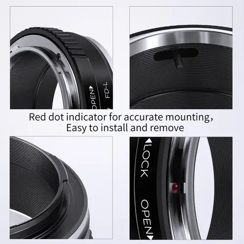 K&F CONCEPT FD-L High Precision Camera Lens Adapter Ring for Canon FD FL Lens to Leica Sigma Panasonic L Mount DSLR Camera Body - Image 5