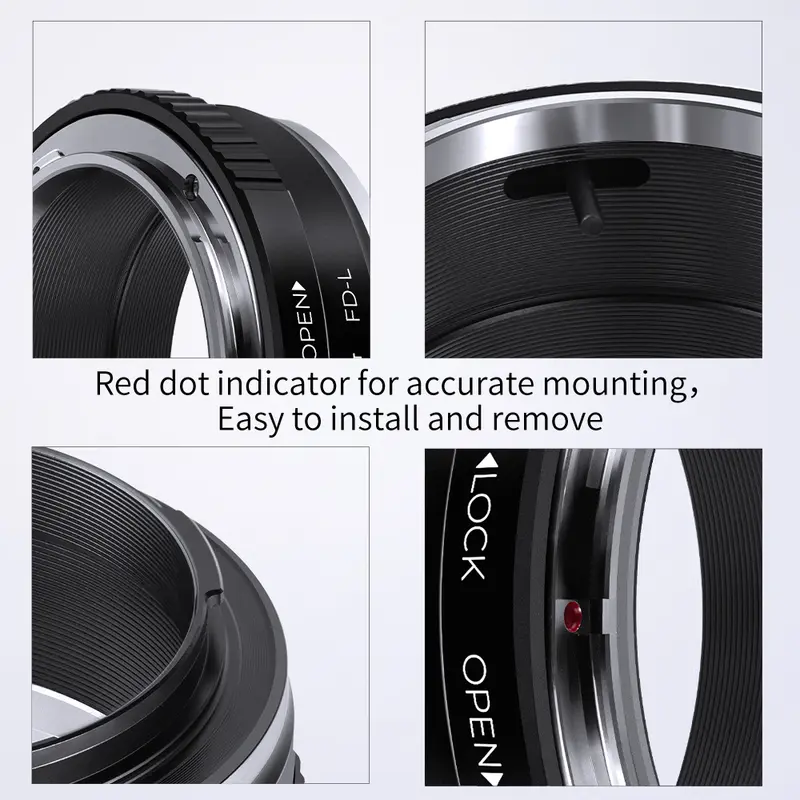 K&F CONCEPT FD-L High Precision Camera Lens Adapter Ring for Canon FD FL Lens to Leica Sigma Panasonic L Mount DSLR Camera Body - Image 5
