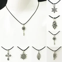 Fashion Punk Silver Color Necklace Unique Hollow Alloy Pendant Necklace For Man Women Trendy Neck Accessories Fashion Jewelry