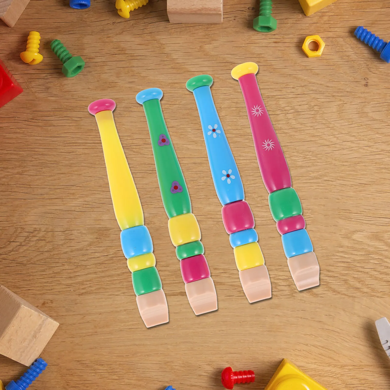 

4pcs Kids Flute Children Musical Instruments Plastic 6-hole Beginner Recorder Toy Wind Instrument Sound Clear Melodious Tone