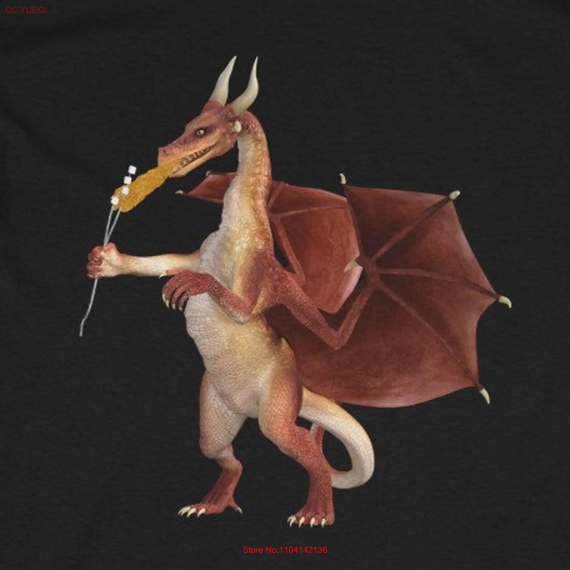 Dragon Snack Heavy Cotton T Shirt Lover s Mythical long or short sleeves