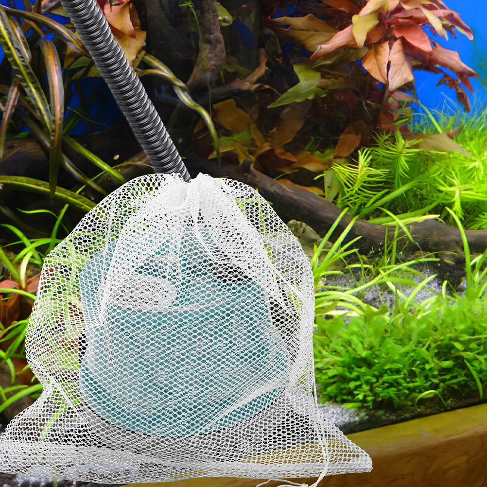 

2Pcs Pump Filtering Pump Filter Bag Bag Mesh Net Polyester Large Drawstring Pond Aquarium Fish Tank Swimming Pool
