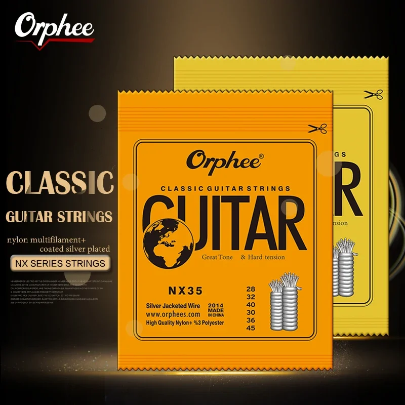 Orphee Nylon Classical Acoustic Guitar String Silver Plated Wire Hard Normal Tension NX35/NX36 Guitar Strings