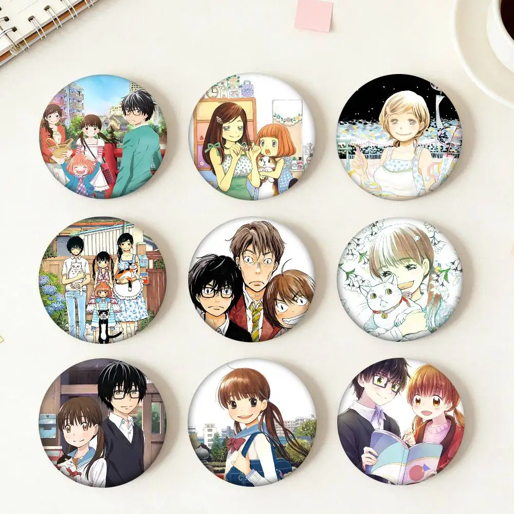 Les badges ronds Anime March Comes In Like A Lion peuvent être utilisés pour décorer les vêtements et les épingles de sac à dos.