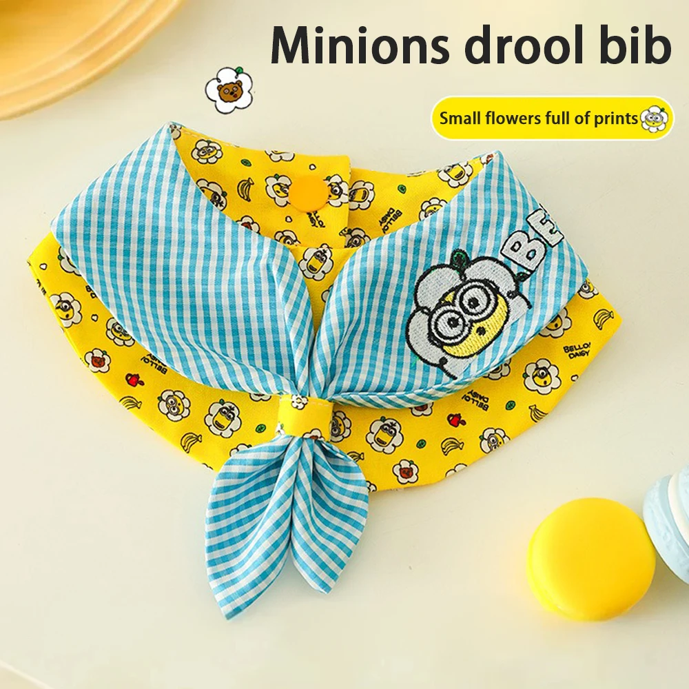 

Minions Themed Pet Set Adjustable Collar Cute Drool Bib and Bandana for Small Dogs and Cats, Fun Character Design for Daily Use