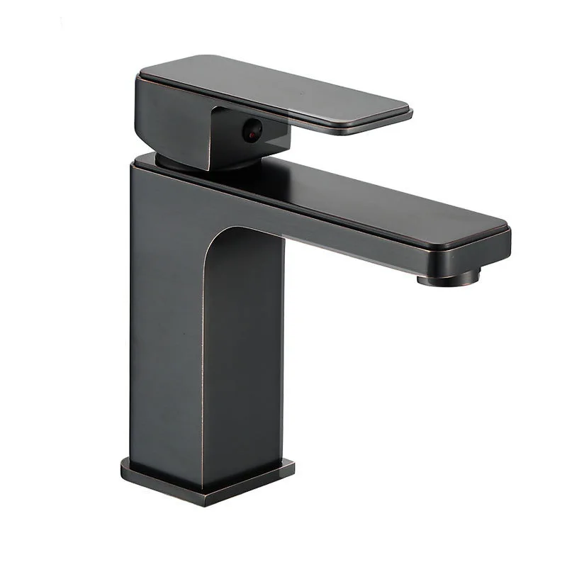 Basin Faucet Hot and Cold Household Sink Black ORB Wash Basin Faucet