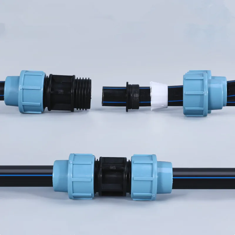 Plastic PE Water Pipe Quick Connection 20/25/32mm Straight Connectors IBC Tank Adapter Plumbing Pipe Fittings