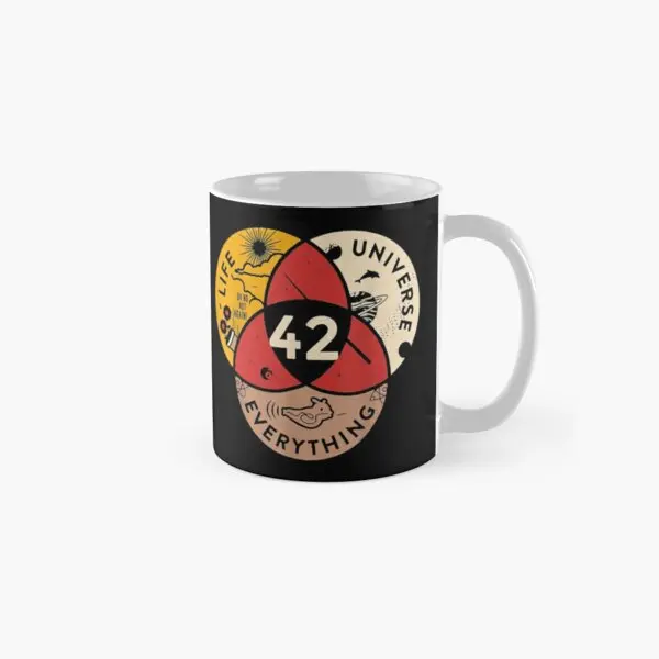 

42 Answer To Life Universe And Everythin Mug Tea Coffee Printed Handle Round Picture Simple Design Cup Photo Gifts Drinkware