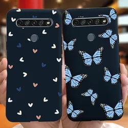 For LG K61 2020 Phone Case Cute Love-heart Butterfly Pattern Soft Silicone Cases For LG K61 K 61 LM-Q630