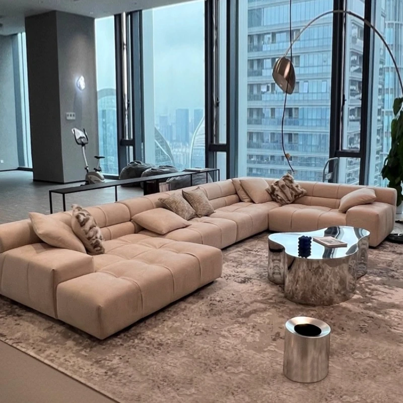 Sofa living room high-end atmosphere high-grade matte fabric Longjiang sofa furniture