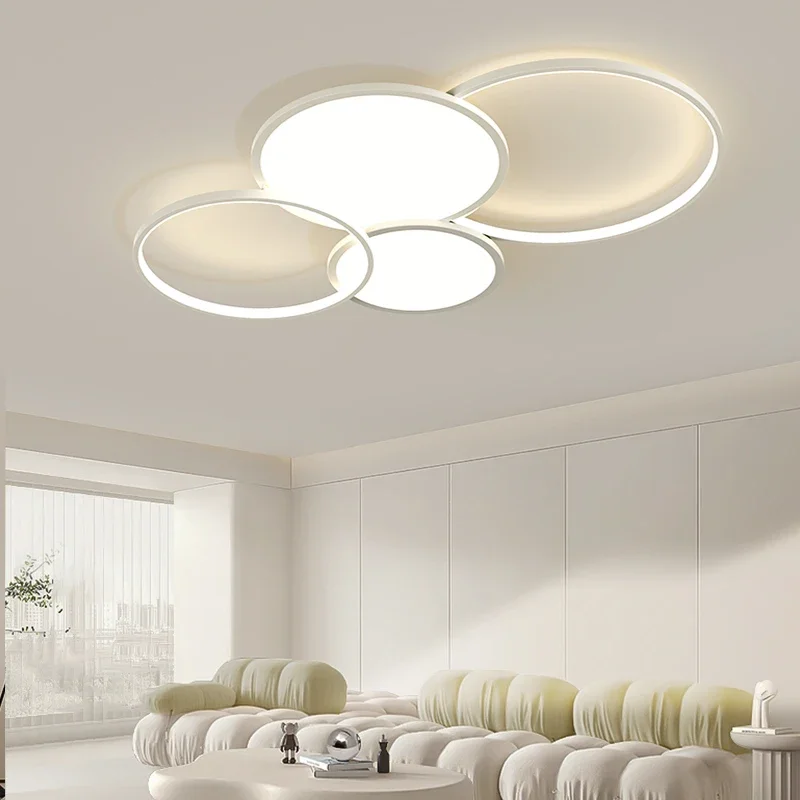 

White Round Modern Style Ceiling Lights Household Lighting Lamps For Bedroom Lustres Decoration Luminaria Living Room Lamparas