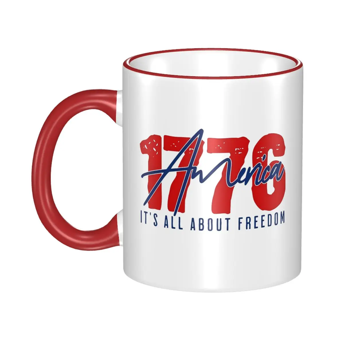 

America 1776 Democracy Gift Mugs for Friends Funny Tea Cup Christmas Present for Home