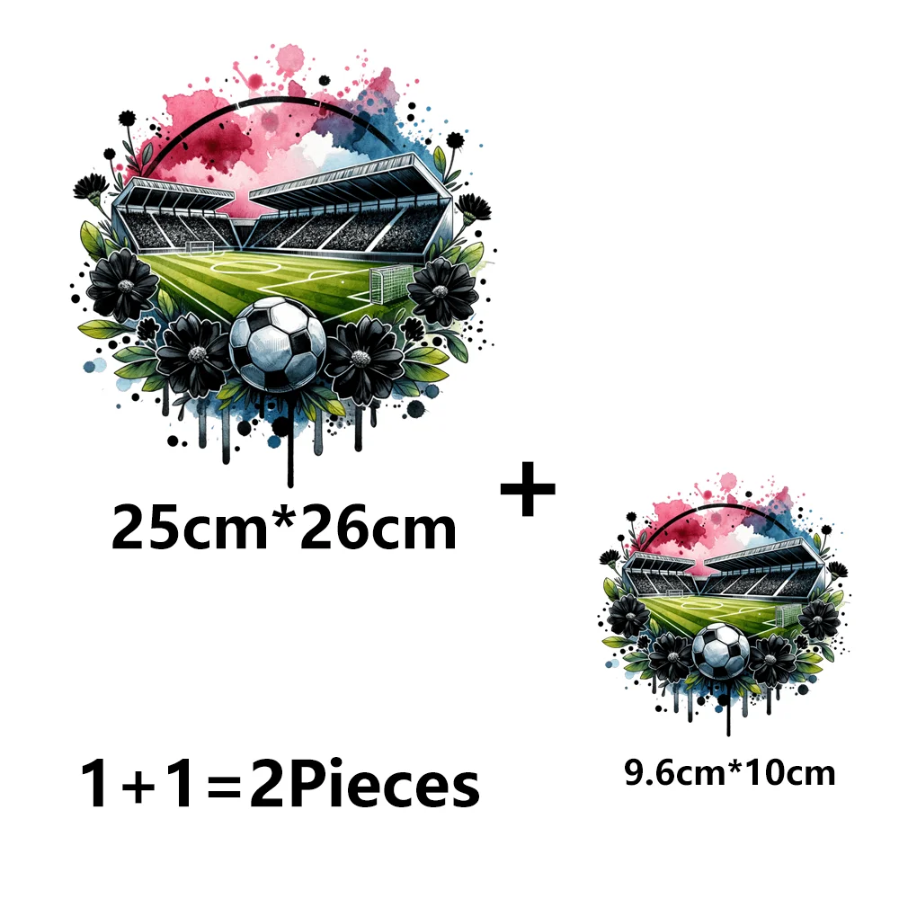 2Pcs/Lot Iron On Fusible Thermoadhesive Patches For Clothing Sports Football Heat Thermal Transfer T Shirt Ironing Stickers DIY