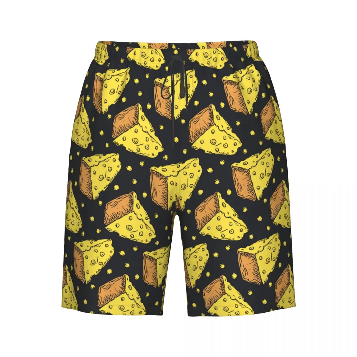 

Cartoon Cute Cheese Beach Board Shorts Swimming Swimsuits Surfing Shorts Swimwear Shorts