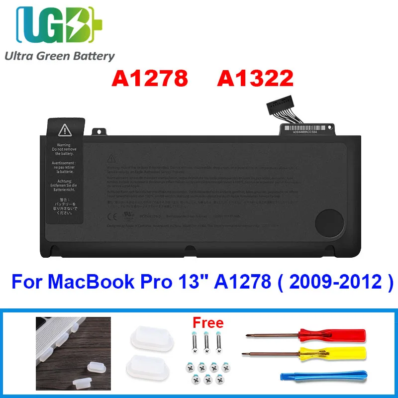 

UGB New A1322 A1278 battery For Apple Macbook Pro 13 inch A1278 2009 2010 2011 2012 Year MB990 MB991 MC700 MC374 MD313