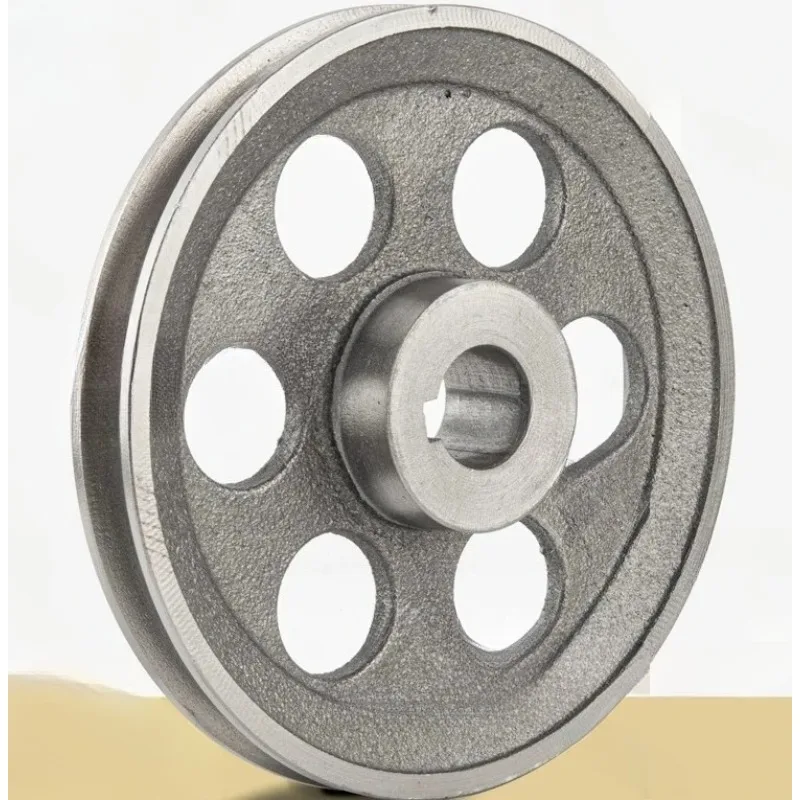 Adapted for  Pulley Single Slot 1A Type Thickened Hollow Cast Iron 140250 Motor Wheel Motor Triangle Belt Plate
