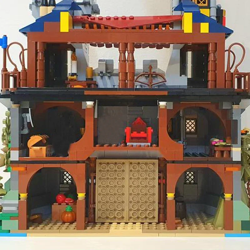 Kinder Ziegel Schloss mittelalterliches Spielzeug Bausteine Ziegel Ritter Schloss Serie Moc Architektur für Kinder Set kompatibler Turm