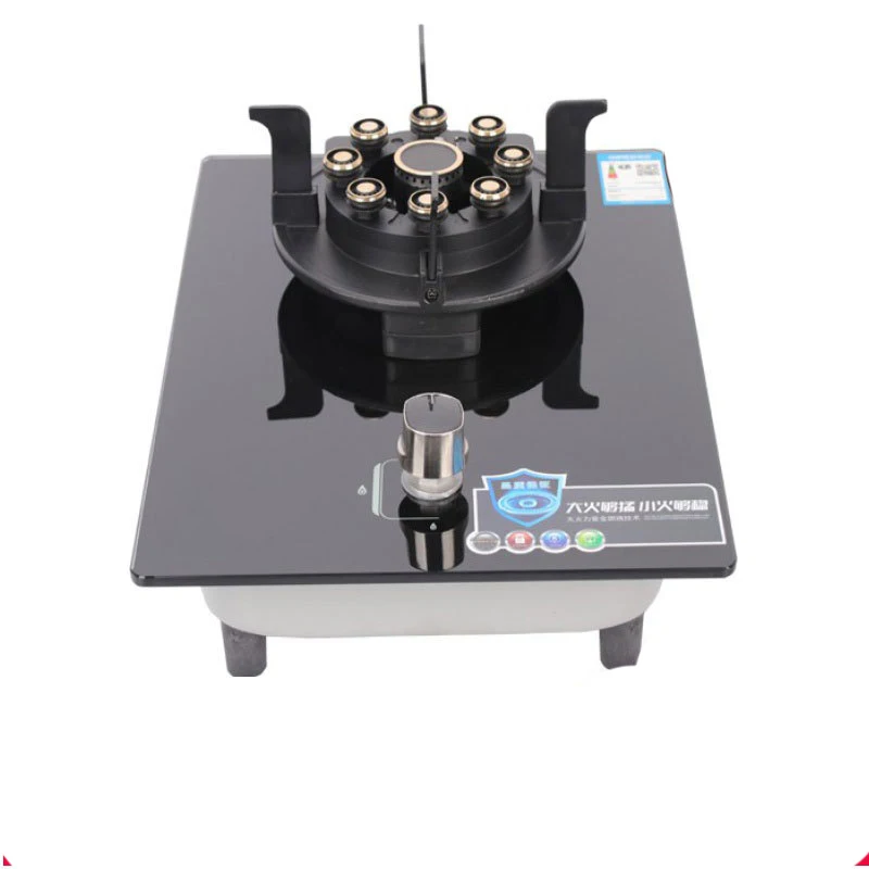 Cuisinière à gaz naturel domestique, réchaud GPL intégré pour les touristes, panneau en acier inoxydable, réchaud à gaz rotatif à une tête, A09, bureau