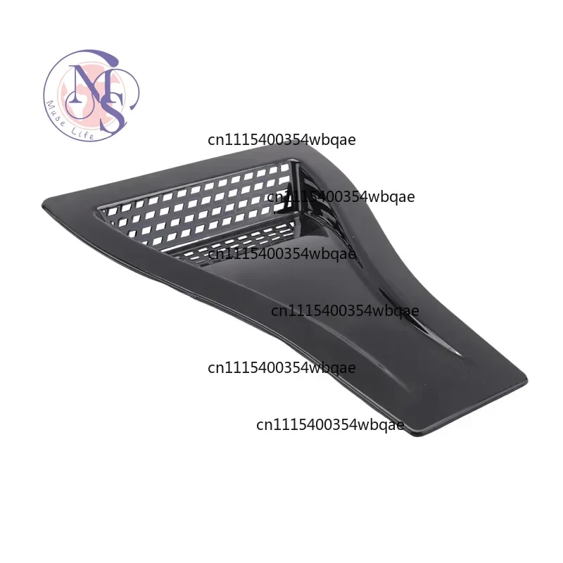 Glossy Black Engine Hood Vent Louver Air Scoop Bonnet Air Intake Cover Universal Auto Replacement Parts