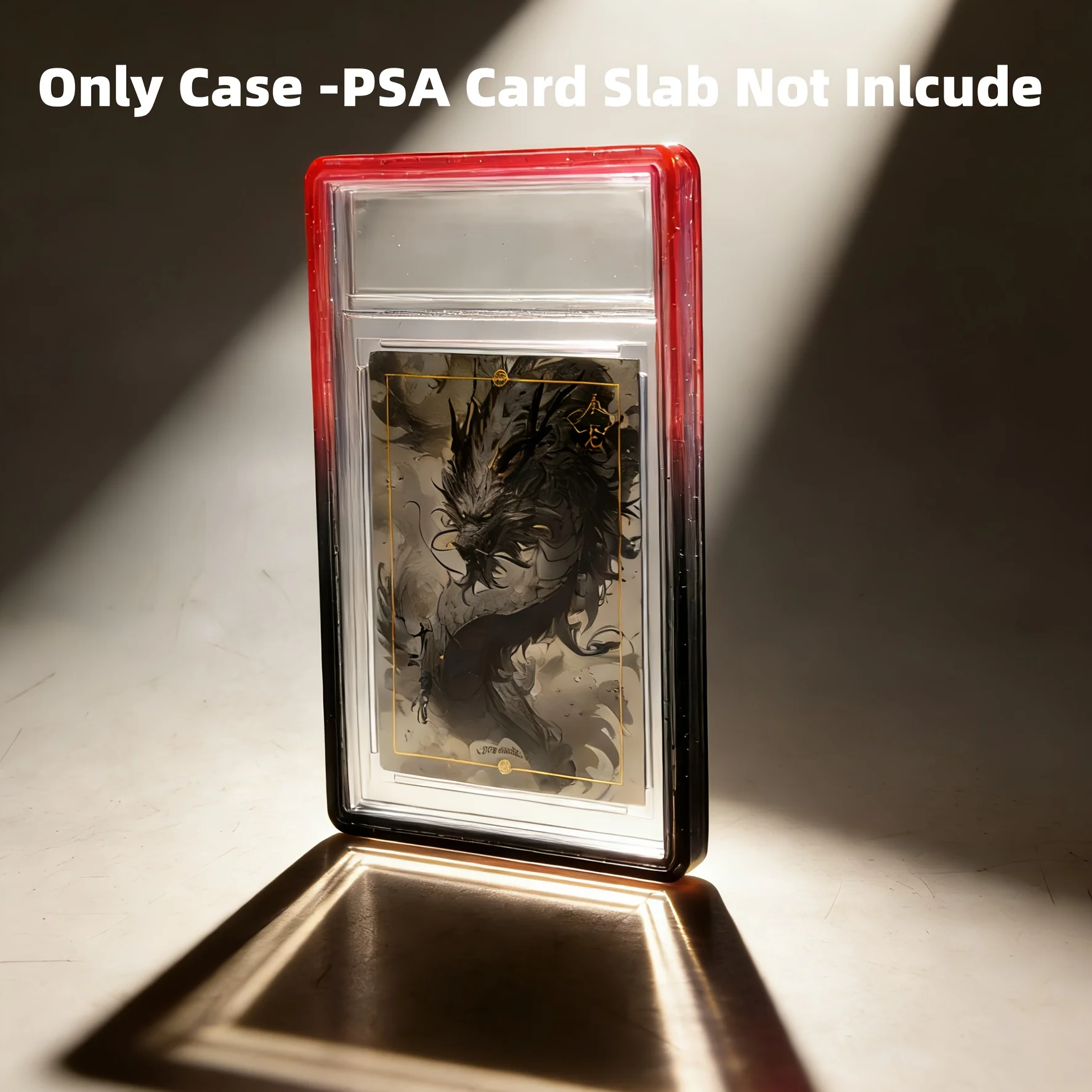 Glitter TPU Slab Bumper Beschermhoesje met Transparante Achterkant voor PSA 35PT Gegradeerde Trading Card