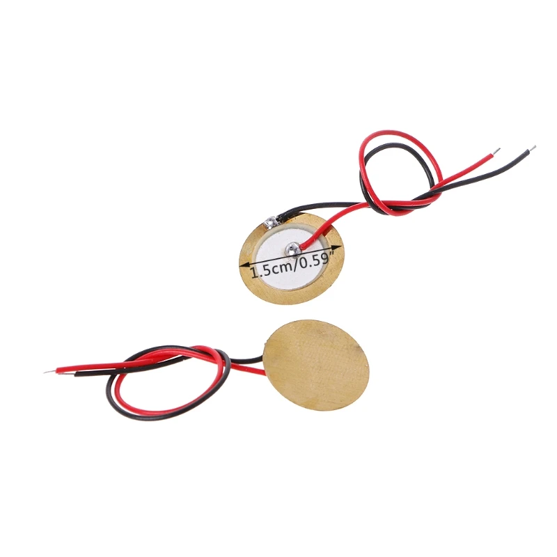 10 Stück piezoelektrische Piezo-Keramik-Waferplatte, Durchmesser 15 mm für Buzzer-Lautsprecher
