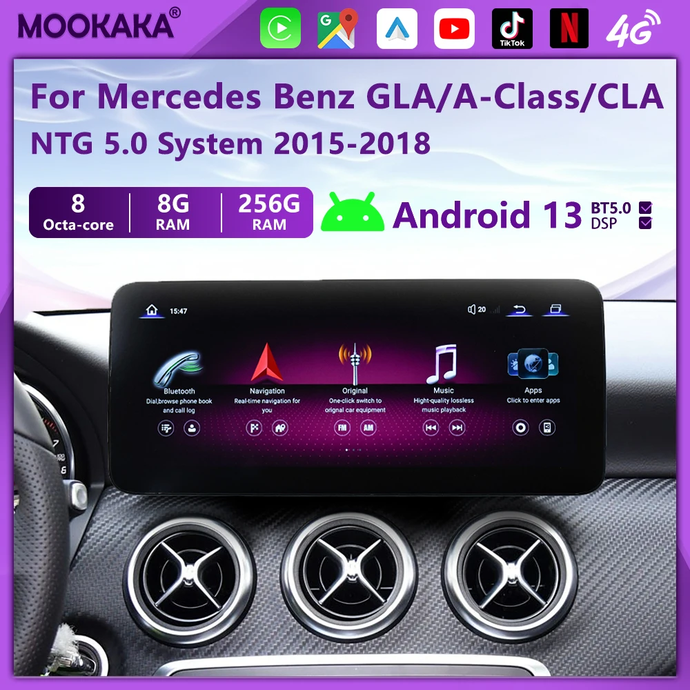 

Android 13 Touch Screen For Mercedes Benz A B CLA GLA W176 X117 X156 W463 W246 2013-2018 GPS Carplay Android Auto Car Radio