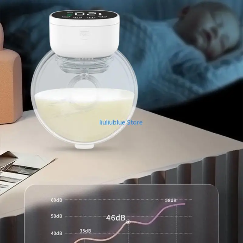 قطعة مضخة حليب للرضاعة الطبيعية يمكن ارتداؤها بدون استخدام اليدين 62CF #4