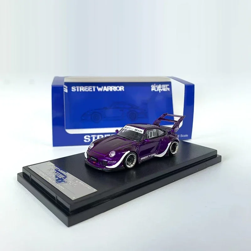 

Street Weapon 1:64 Model Car RWB 993 Alloy Die-Cast Sport Vehicle Refitting High Wing Version - Metal Purple